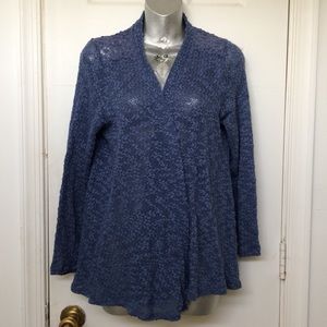 Kim Rogers Fancy Knit Wrap Sweater Sz L